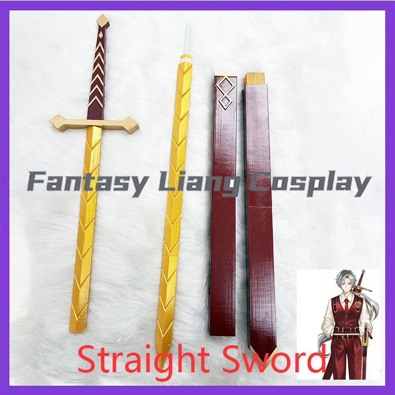 Cosplay Prop Dagger - Espada Recta de Juguete con Funda